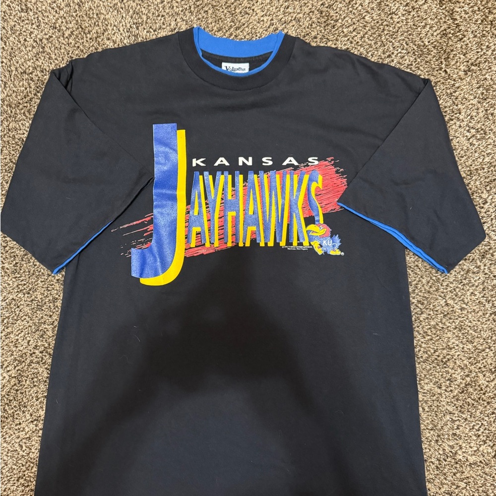 Vintage 1991 Kansas Jayhawks Black T-Shirt